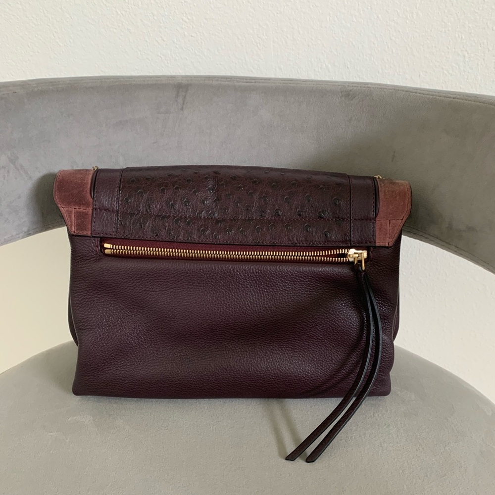 LANVIN | Burgundy Patchwork Calf Leather Medium Sugar Shoulder Bag - Picture 5 of 17
